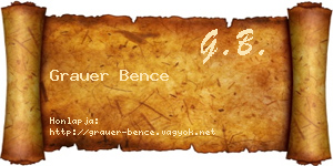 Grauer Bence névjegykártya