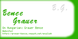 bence grauer business card
